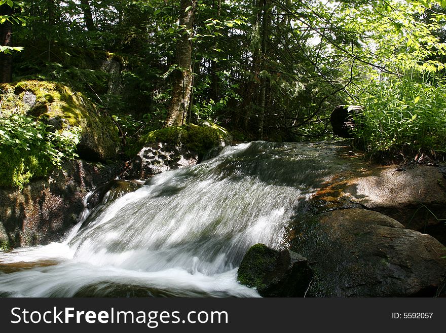 A beautiful waterfalls on quebec