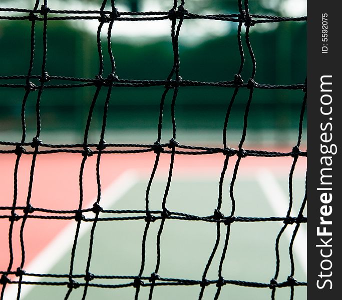 Tennis Court Through The Net