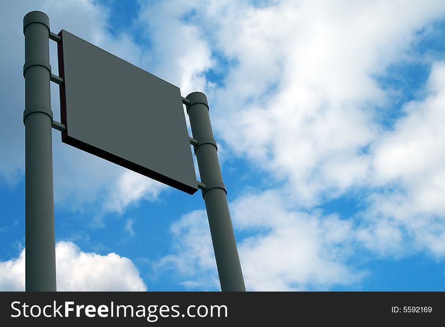 Advertising billboard with blank space for text. Advertising billboard with blank space for text