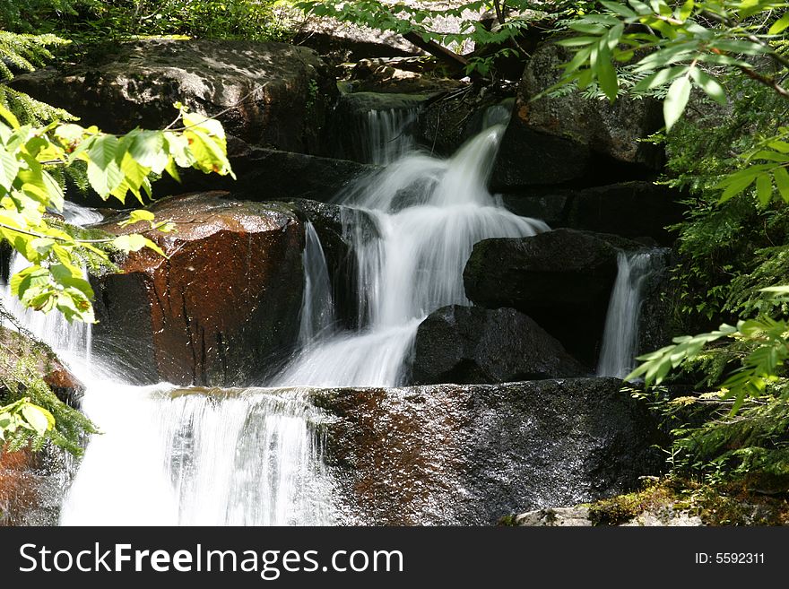 A beautiful waterfalls in forest. A beautiful waterfalls in forest