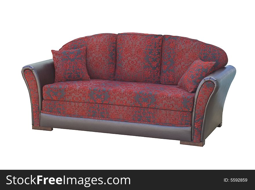 A sofa isolated on a white background with clipping path