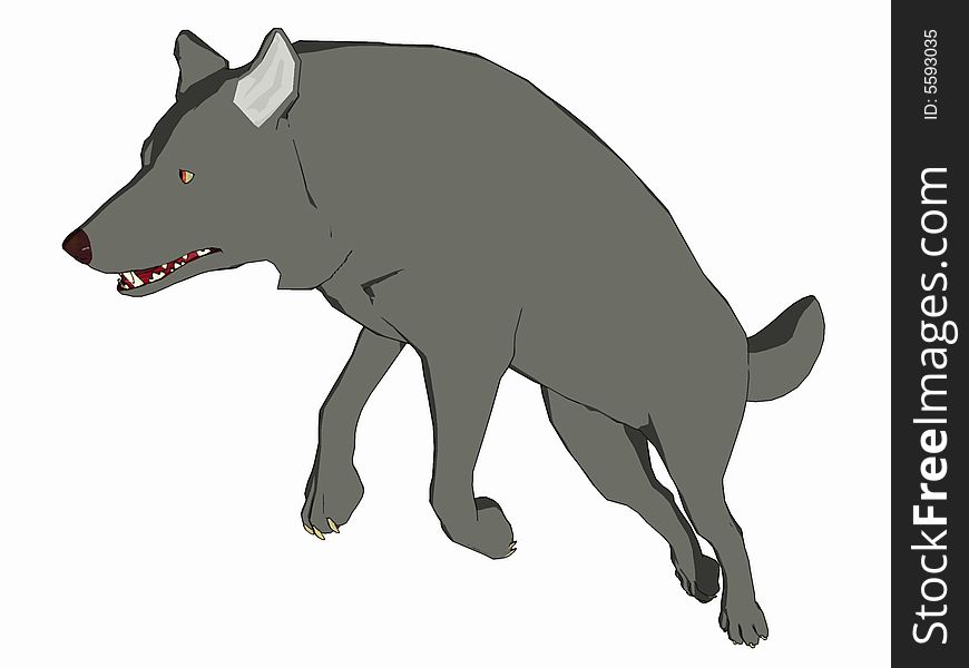 Cartoon Style Wolf