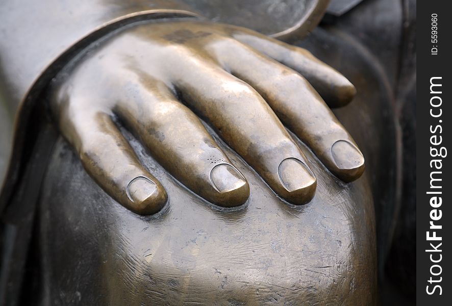 Hand detail of marx engels statue berlin. Hand detail of marx engels statue berlin