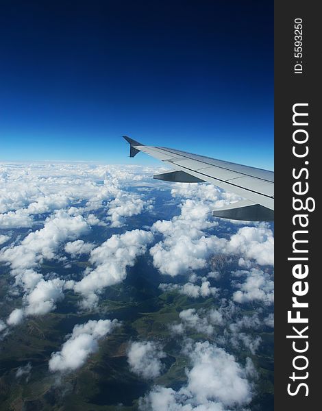 The cloud and wing .shoot is from a airbus .