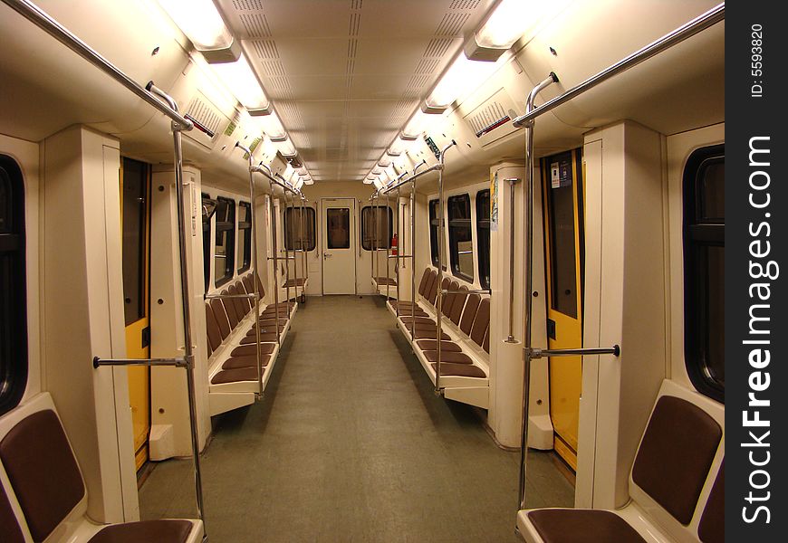 One of last models of the car of the Moscow underground