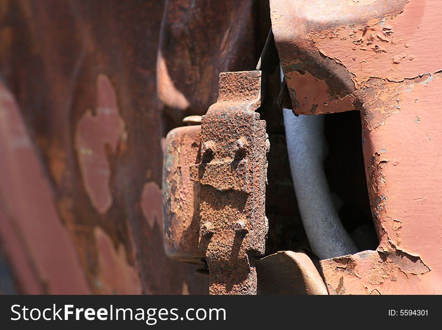 Classic rusted auto image, close up. Classic rusted auto image, close up