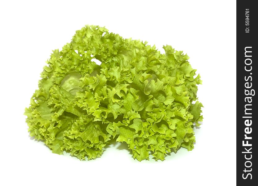 Green Salad On White Background