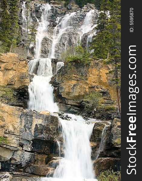 Tangle Creek Waterfalls in Jasper National Park. Tangle Creek Waterfalls in Jasper National Park.