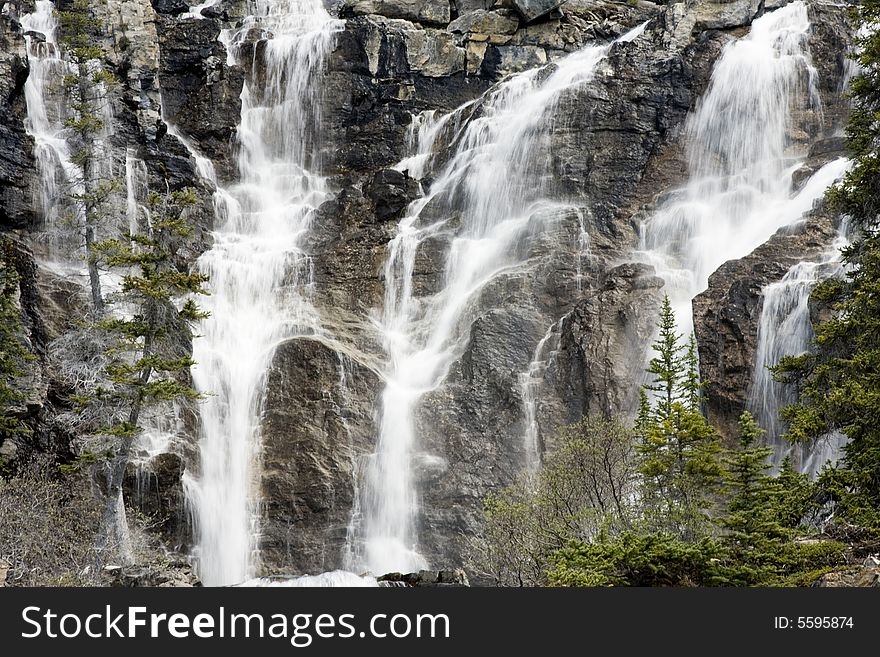 Tangle Creek Waterfalls in Jasper National Park. Tangle Creek Waterfalls in Jasper National Park.