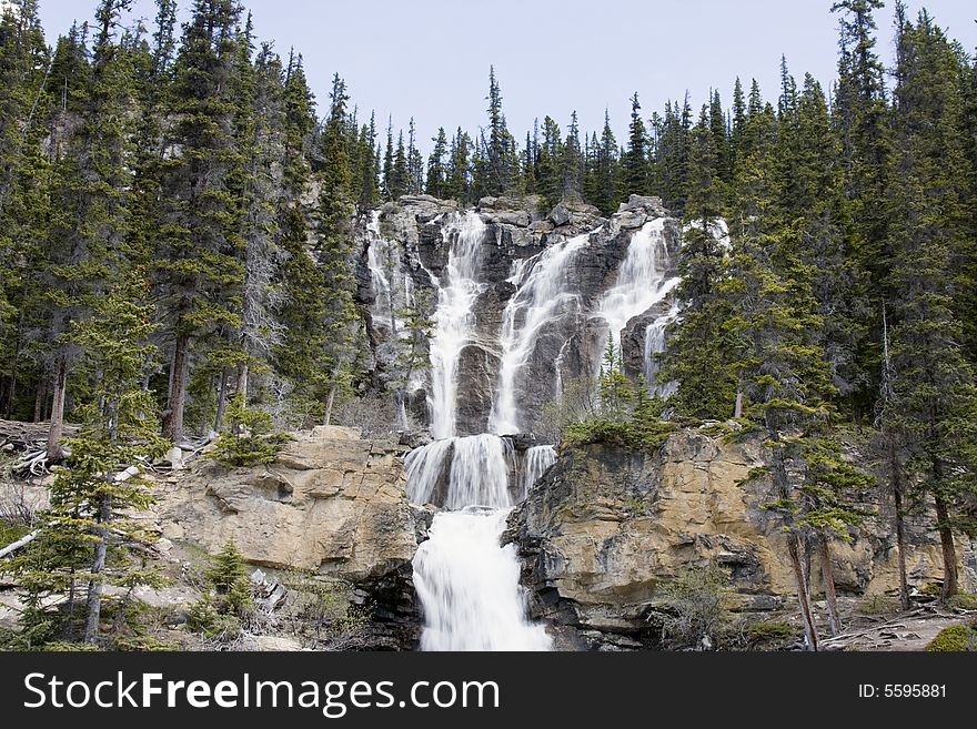 Tangle Creek Waterfalls in Jasper National Park. Tangle Creek Waterfalls in Jasper National Park.