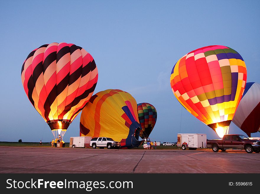 Hot air balloons flight
