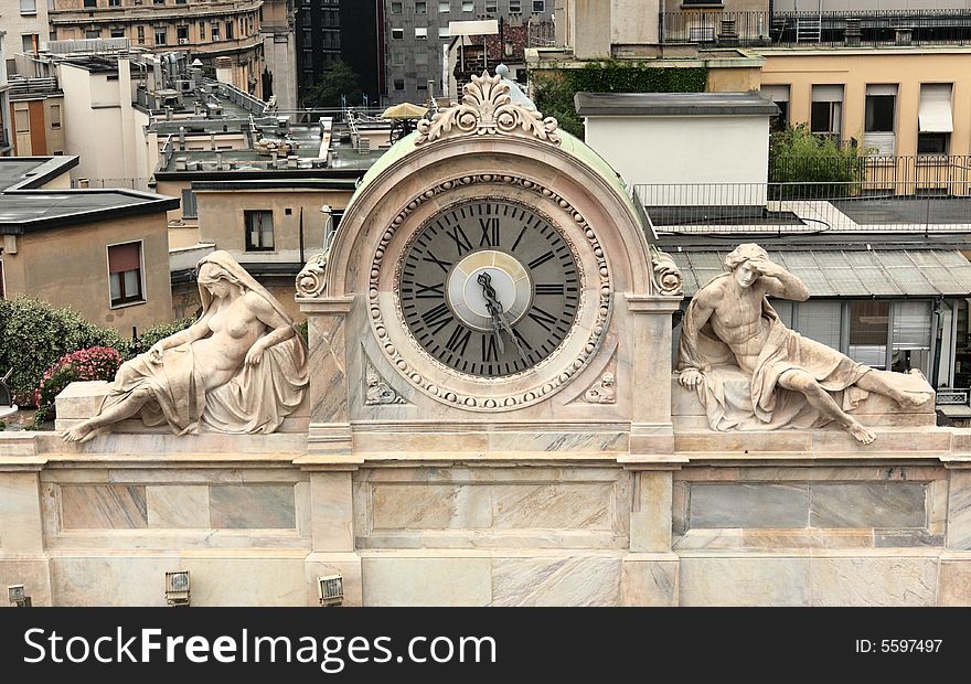 The image from the rooftop of the Duomo of Milan Italy. The image from the rooftop of the Duomo of Milan Italy