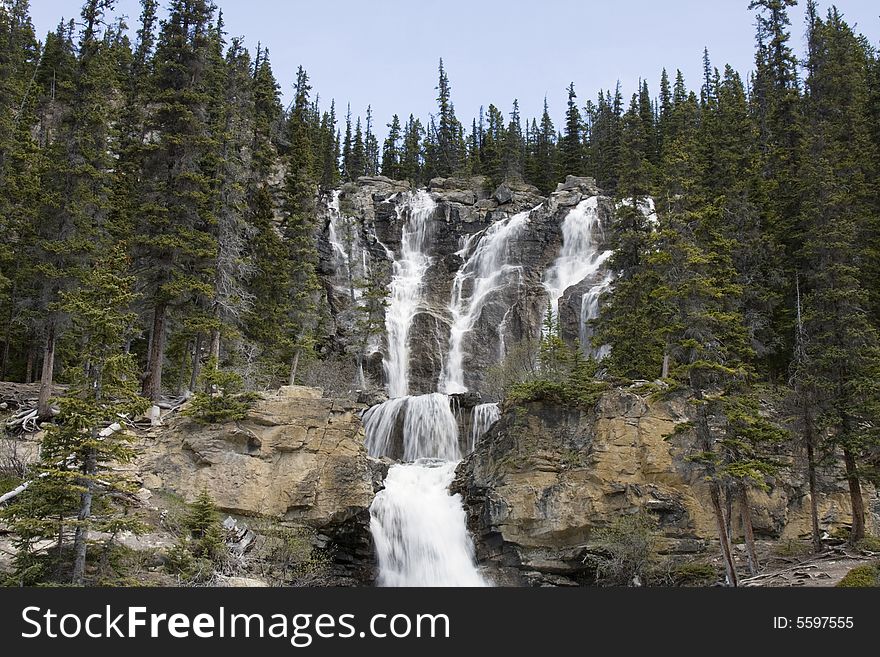 Tangle Creek Waterfalls in Jasper National Park. Tangle Creek Waterfalls in Jasper National Park.