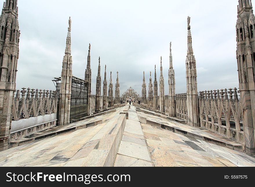 The image from the rooftop of Duomo
