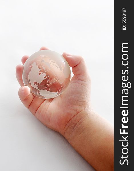 World in your hand concept, conceptual shot for business success. World in your hand concept, conceptual shot for business success.