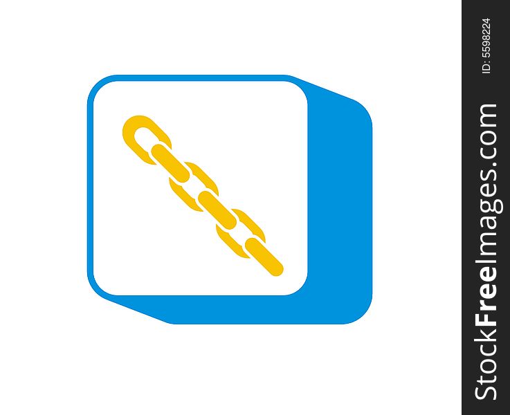 Chain link fashion icon , illustration on white background.