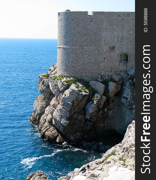 Stronghold in city walls in dubrovnik, croatia