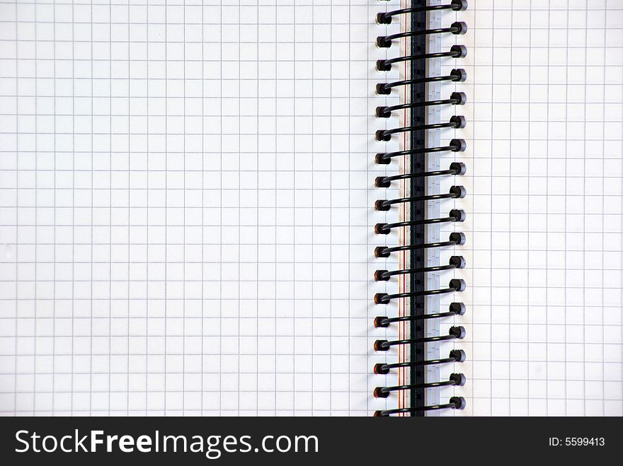 Blank spiral notepad isolated on white