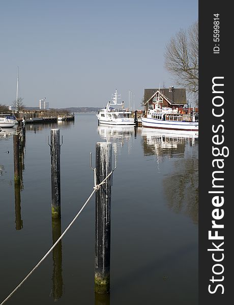 A german habour in spring