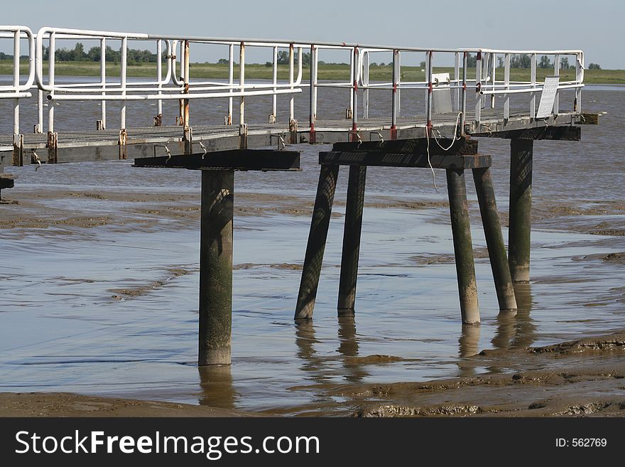 Landing stage on the north sea