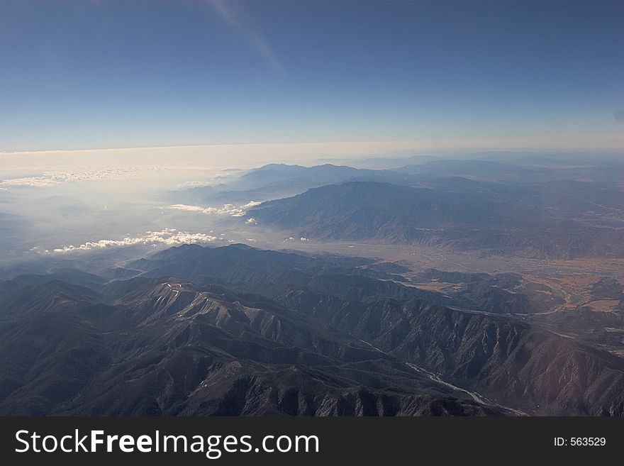 Sierra Nevada Mountains seen form aircraft. Canon 20D. Sierra Nevada Mountains seen form aircraft. Canon 20D