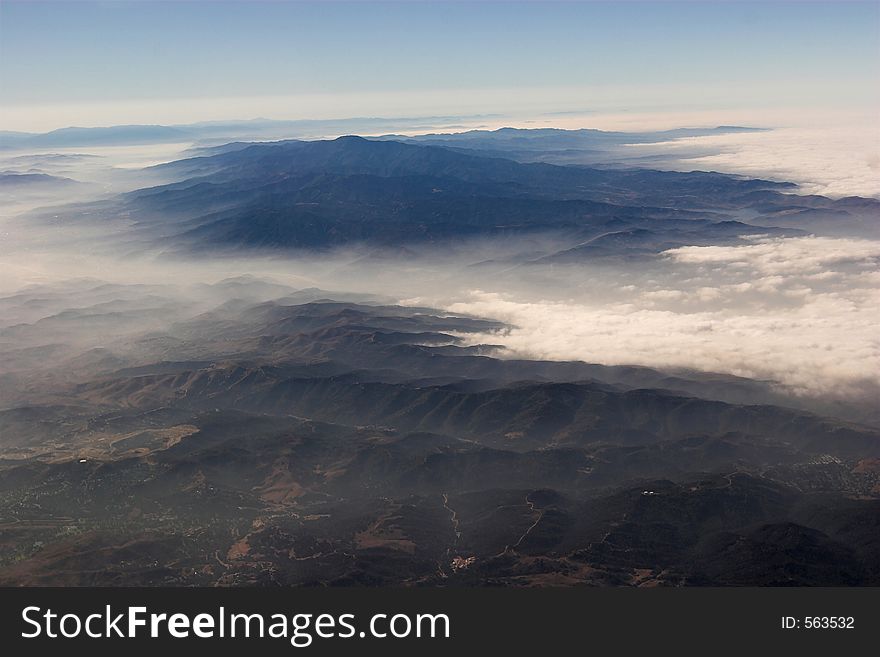 Sierra Nevada Mountains seen form aircraft. Canon 20D. Sierra Nevada Mountains seen form aircraft. Canon 20D