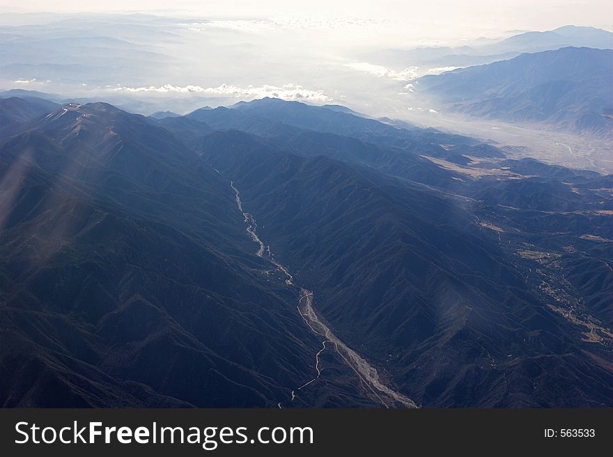 Sierra Nevada Mountains seen form aircraft. Canon 20D. Sierra Nevada Mountains seen form aircraft. Canon 20D