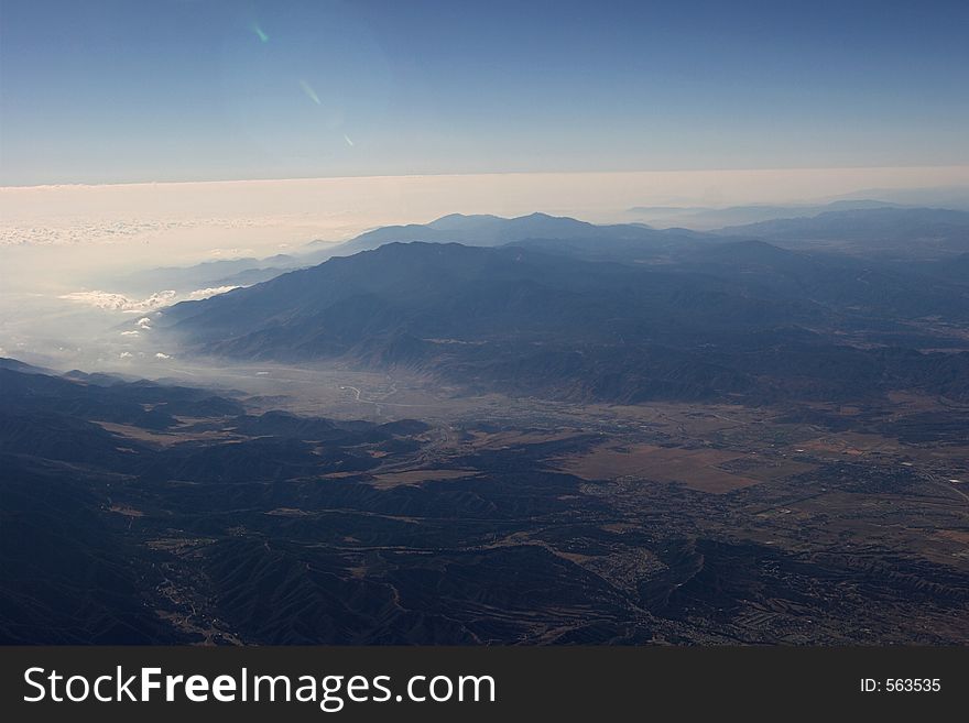 Sierra Nevada Mountains seen form aircraft. Canon 20D. Sierra Nevada Mountains seen form aircraft. Canon 20D