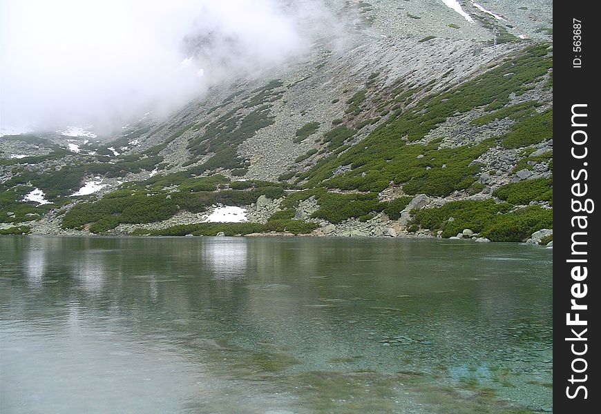 Clear water in Slovakian High Tatras