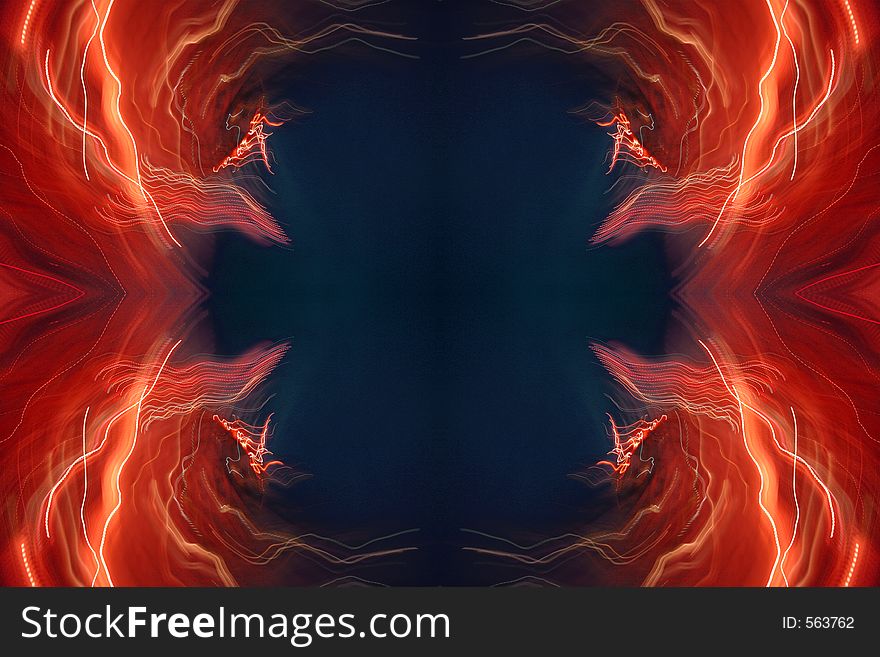 An abstract image made from image of moving lights. An abstract image made from image of moving lights