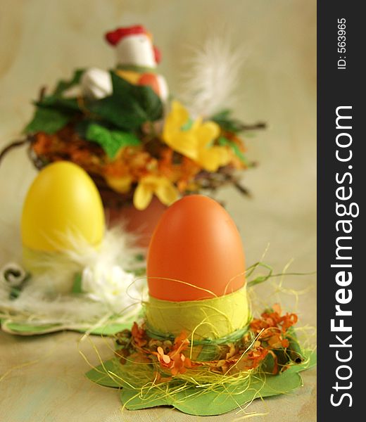 Easter eggs cardboard holders, arrangement at background. Easter eggs cardboard holders, arrangement at background