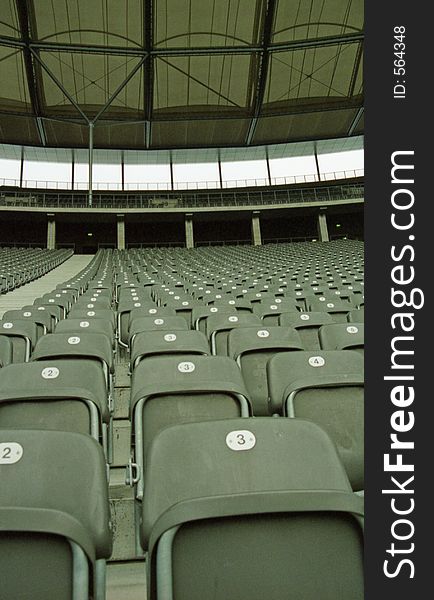 Seats in the old olympic stadium of Berlin. Seats in the old olympic stadium of Berlin.