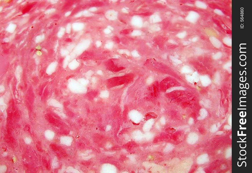 Fatty salami texture