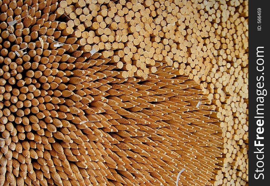 A pile of wooden sticks