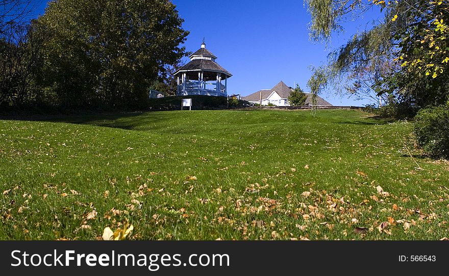 Gazebo on top of a hill