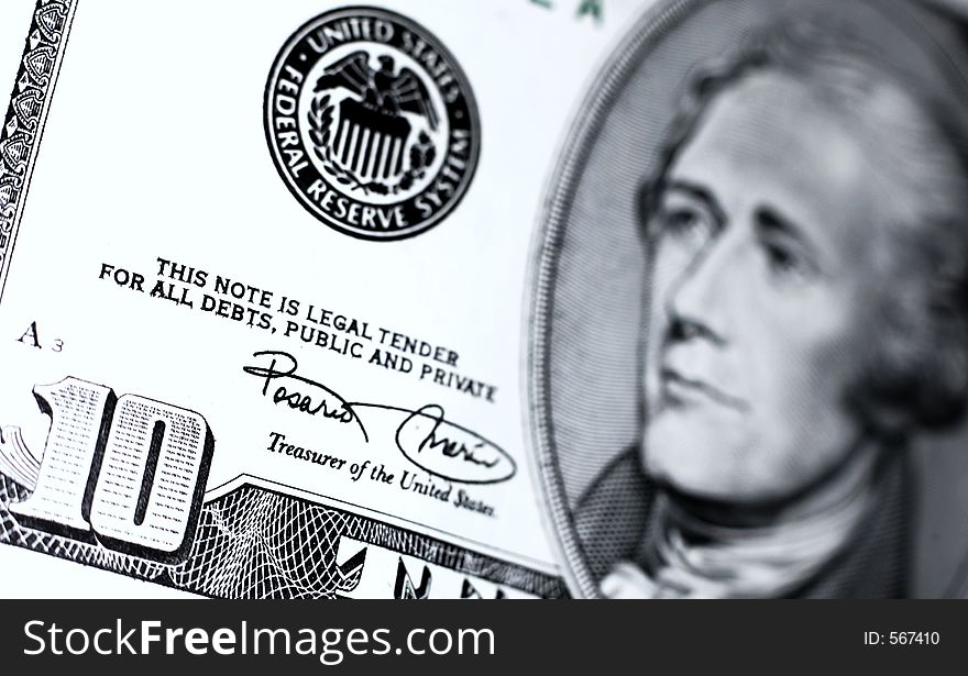 US currency - close up