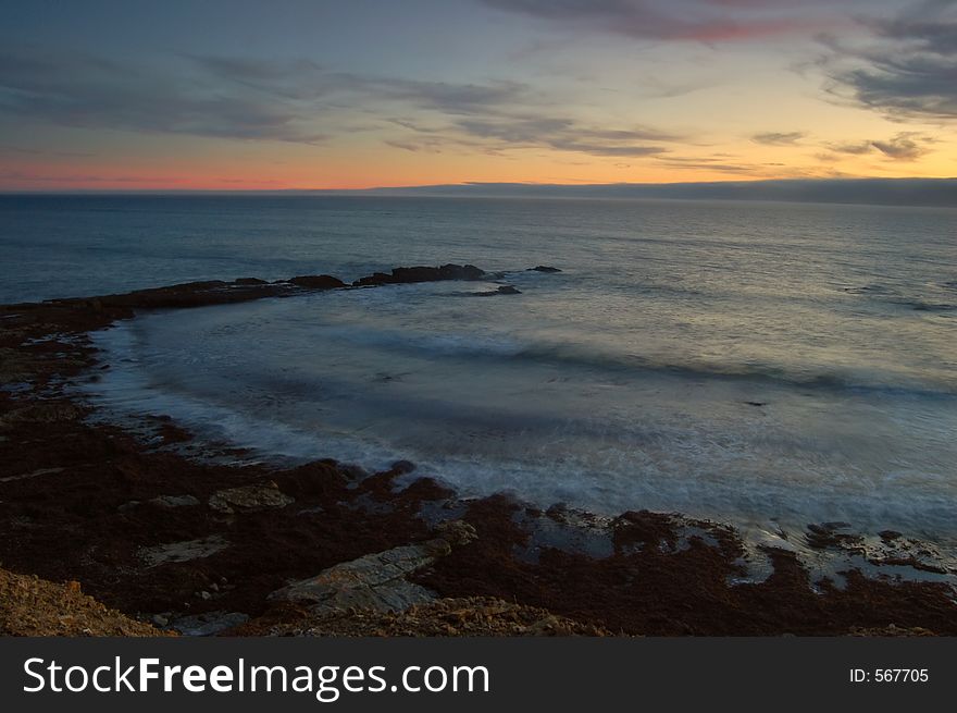 Sunset on the northern California coast. Sunset on the northern California coast