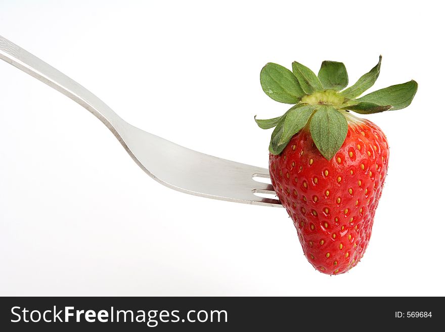 Strawberry and fork