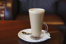 Coffee - Latte Cappuccino In A Tall Glass Stock Image Coffee - Latte Cappuccino In A Tall Glass Stock Image