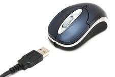 Wireless Mouse And USB Port Stock Images