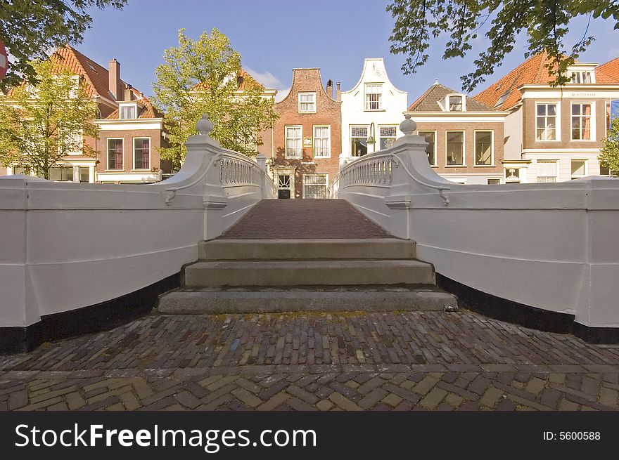 Pedestrian bridge in venetian style, Delft, Netherlands