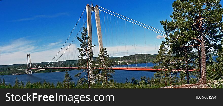 The bridge in north sweden. The bridge in north sweden