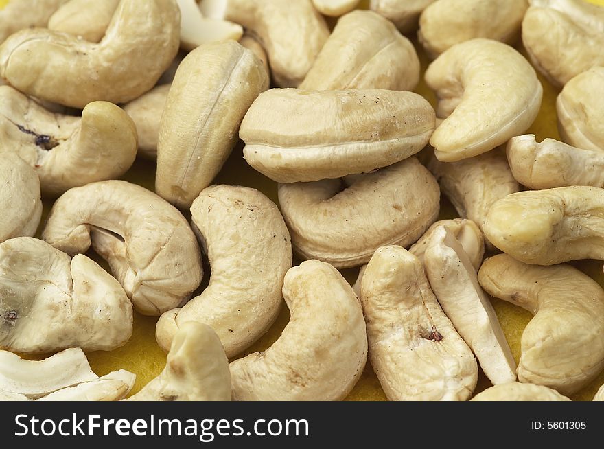 Closwup of cashew nuts