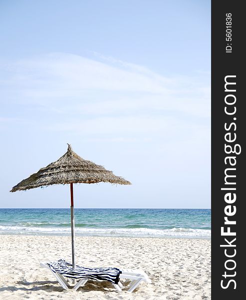 Beach scene in Tunisia (Africa). Beach scene in Tunisia (Africa)