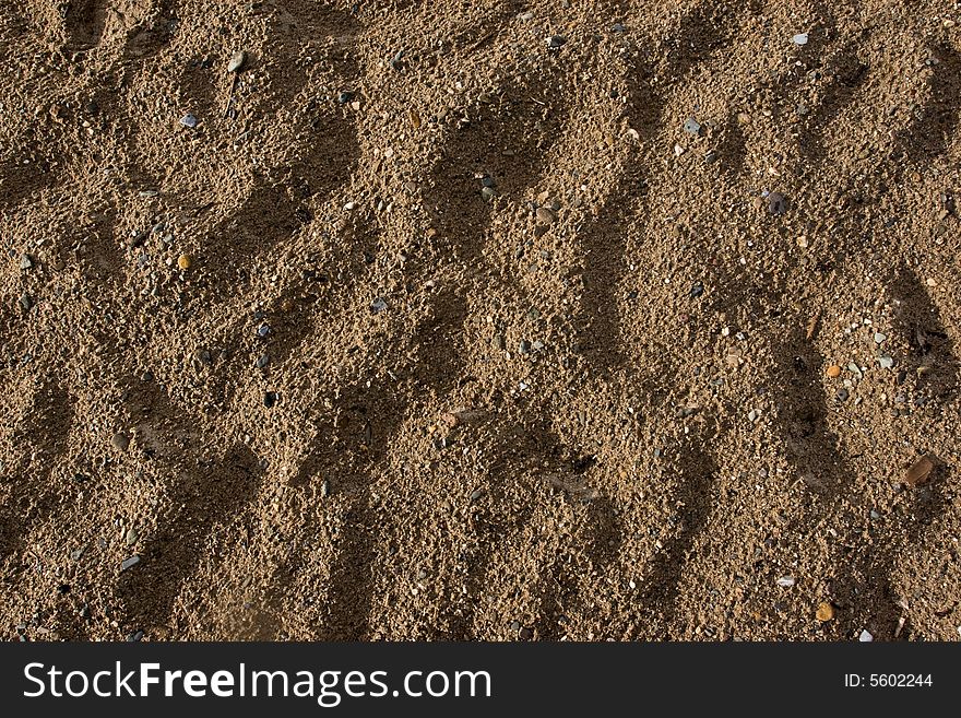 Beach sand with small stones