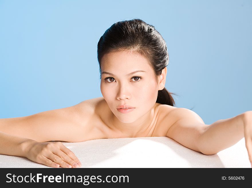 Refreshing and clean face of young woman. Refreshing and clean face of young woman