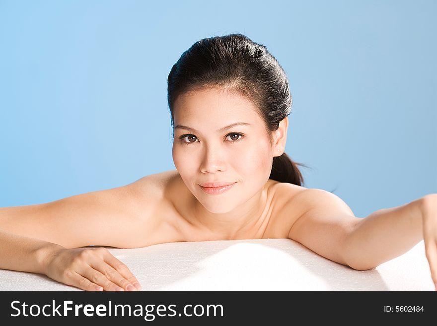 Refreshing and clean face of young woman. Refreshing and clean face of young woman