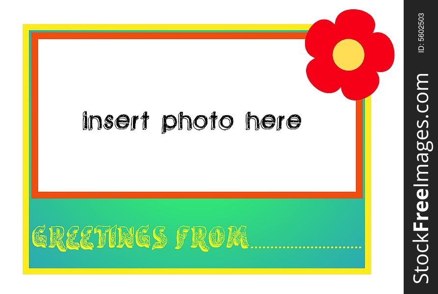 Postcard to be personalized inserting a photo of the holidays. Postcard to be personalized inserting a photo of the holidays