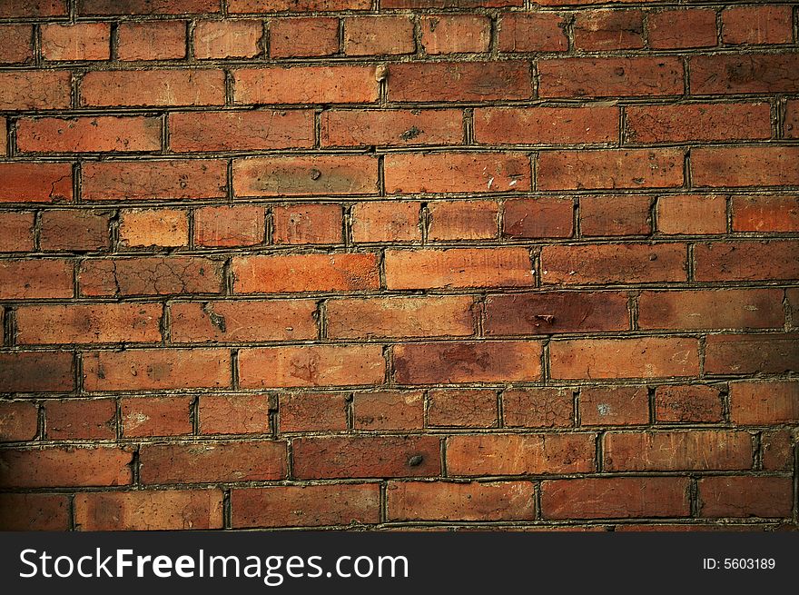 Texture of an old orange brick wall. Texture of an old orange brick wall.