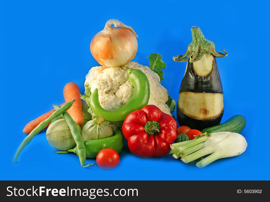 Components for dietary vegetable salad. Components for dietary vegetable salad